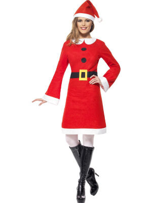 Economy Miss Santa Costume S26965
