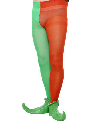 Mens Red and Green Tights S29037