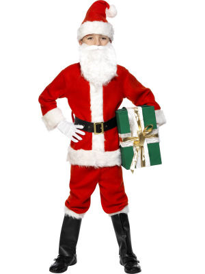 Boys Deluxe Santa Suit S34584