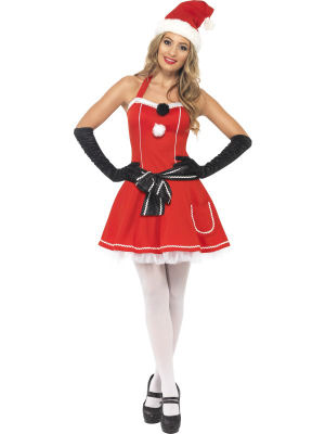 Pom Pom Miss Santa Costume S40037