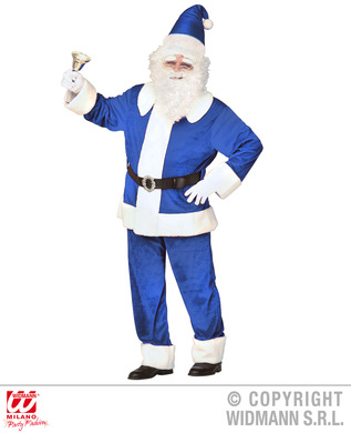 Deluxe Blue Santa Suit S61154